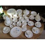 A Wedgwood ice Rose pattern part tea service (74 pieces)
