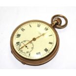 A 9 carat gold open face pocket watch by J.W. Benson