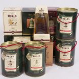 THIRTEEN BELLS CHRISTMAS WHISKEY DECANTERS all with original boxes ranging from 1988 to the