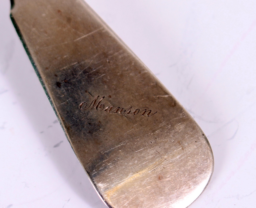 FOUR SCOTTISH SILVER TODDY LADLES finals engraved 'Manson', part numbered set '3', '4', '5', '6', - Image 2 of 7