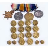 A GROUP OF WORLD WAR I MEDALS consisting of a World War I General Service Medal, Great War medal,