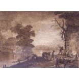 SIX RICHARD EARLOM MEZZOTINT ENGRAVINGS after Claude Le Lorrain, from the original drawing in the