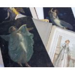 A SMALL QUANTITY OF 19TH CENTURY WATERCOLOURS to include works by R.Davidson all mounted in a