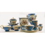 A COLLECTION OF LATE 19TH / EARLY 20TH CENTURY FRENCH PORCELAIN bearing a mark for Sevres and