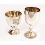 A SILVER TROPHY CUP by Mappin & Webb, awarded at the Kingston Regatta, 13.3cm high together with a