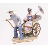 A LLADRO PORCELAIN FIGURAL GROUP model number 1383 'Ride in China' designed by Salvador Debon,