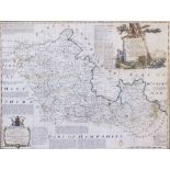 AFTER EMAN BOWEN An antique map of Berkshire divided into its hundreds 53cm x 70cm