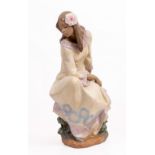 A LLADRO PORCELAIN FIGURINE model number 2374 'Spring Inspiration', 45cm high