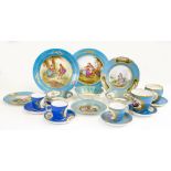 A COLLECTION OF 19TH AND 20TH CENTURY FRENCH PORCELAIN to include Lahoche of Paris porcelain,