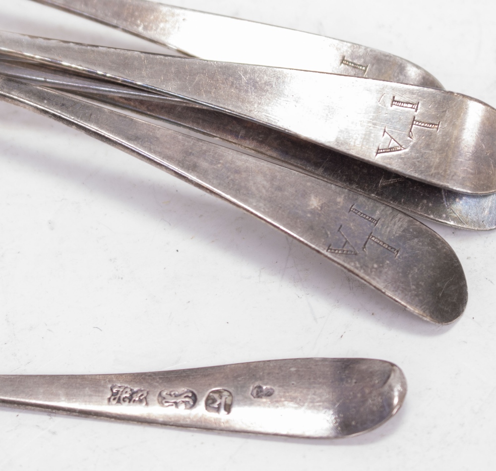 A COLLECTION OF SILVER to include four pairs of sugar tongs, Georgian cream jug with blank shield - Image 2 of 2