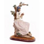 A LLADRO PORCELAIN FIGURINE model number 2231 'Afternoon Verse', 38cm high