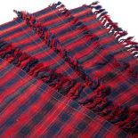 A BAKHTIARI RED AND BLUE STRIPED RUG OR BED SPREAD 294cm x 284cm