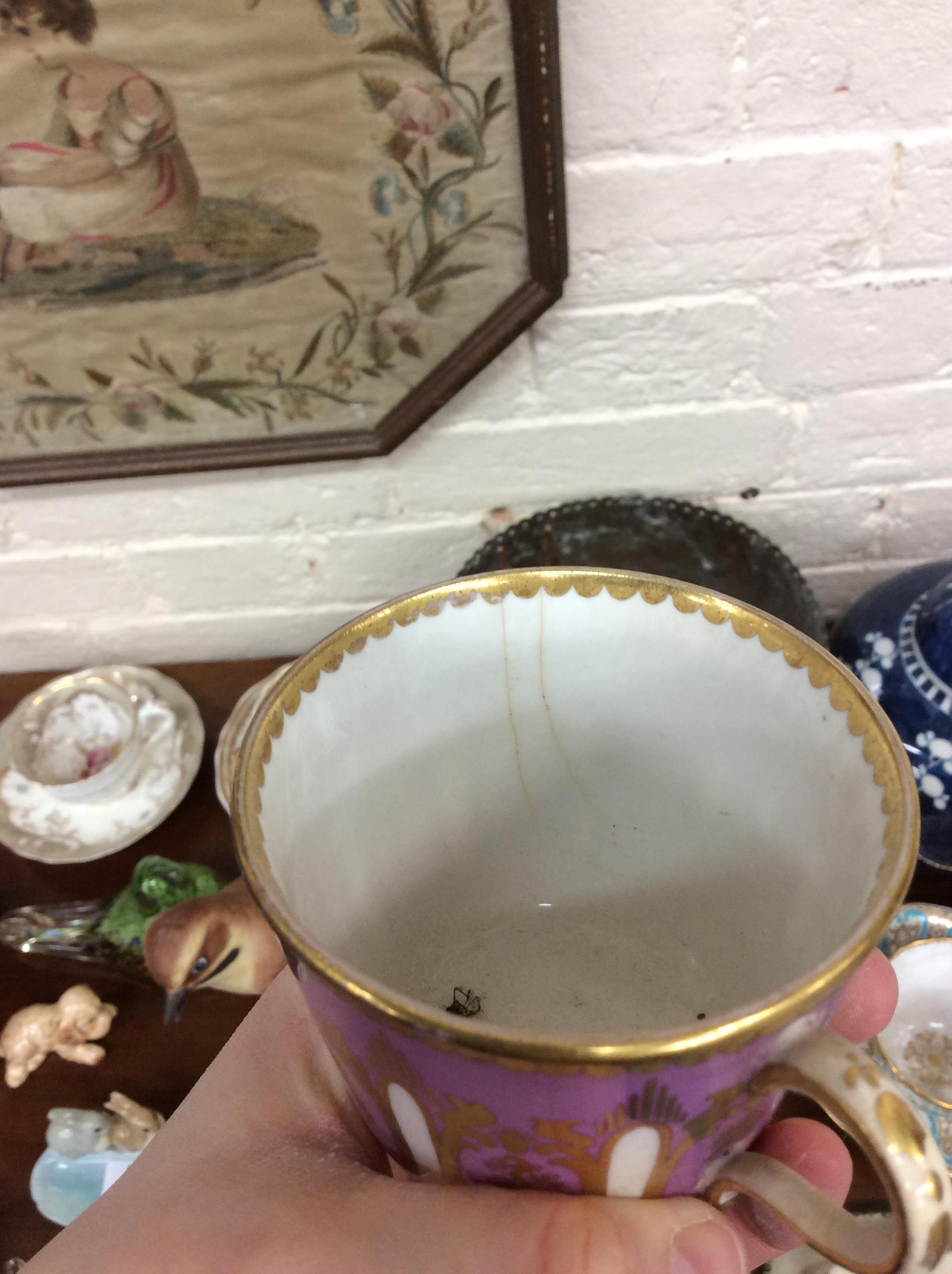 A QUANTITY OF CHINA to include a Ruskin art pottery vase, 19th Century porcelain cups and saucers, - Image 6 of 15