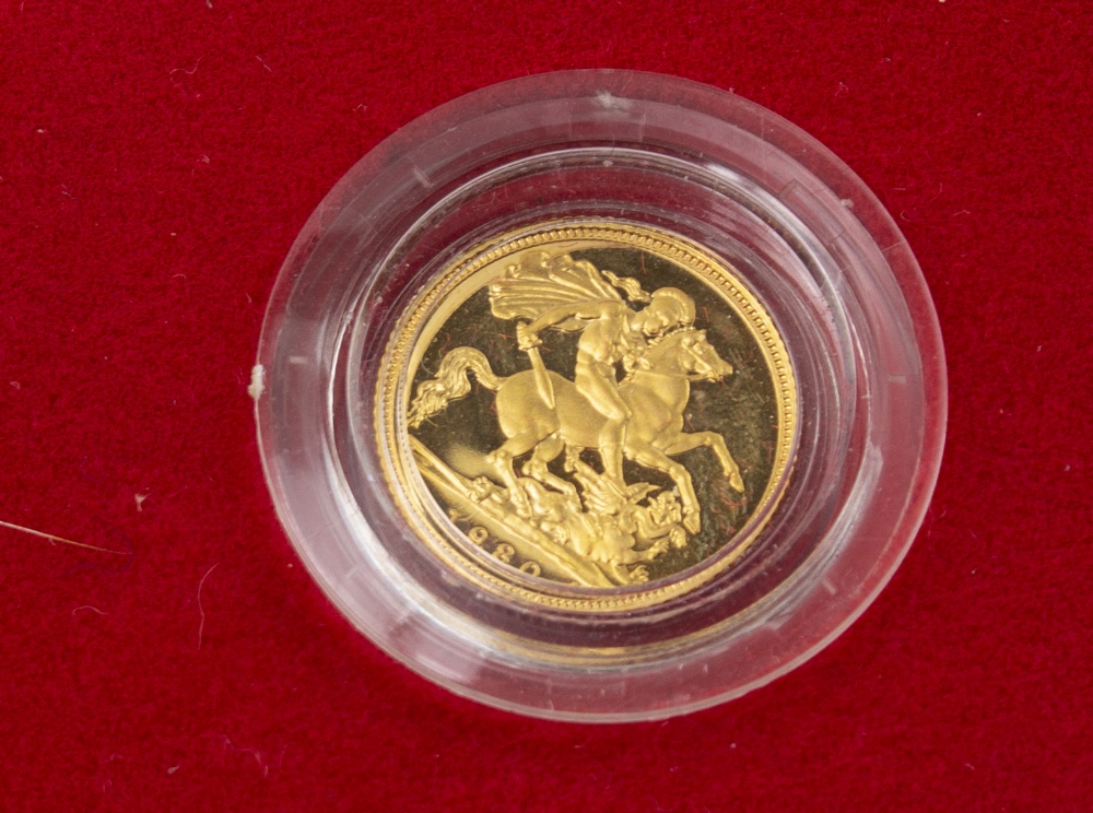 A QUANTITY OF COINS to include a 1980 gold half sovereign - Image 2 of 2