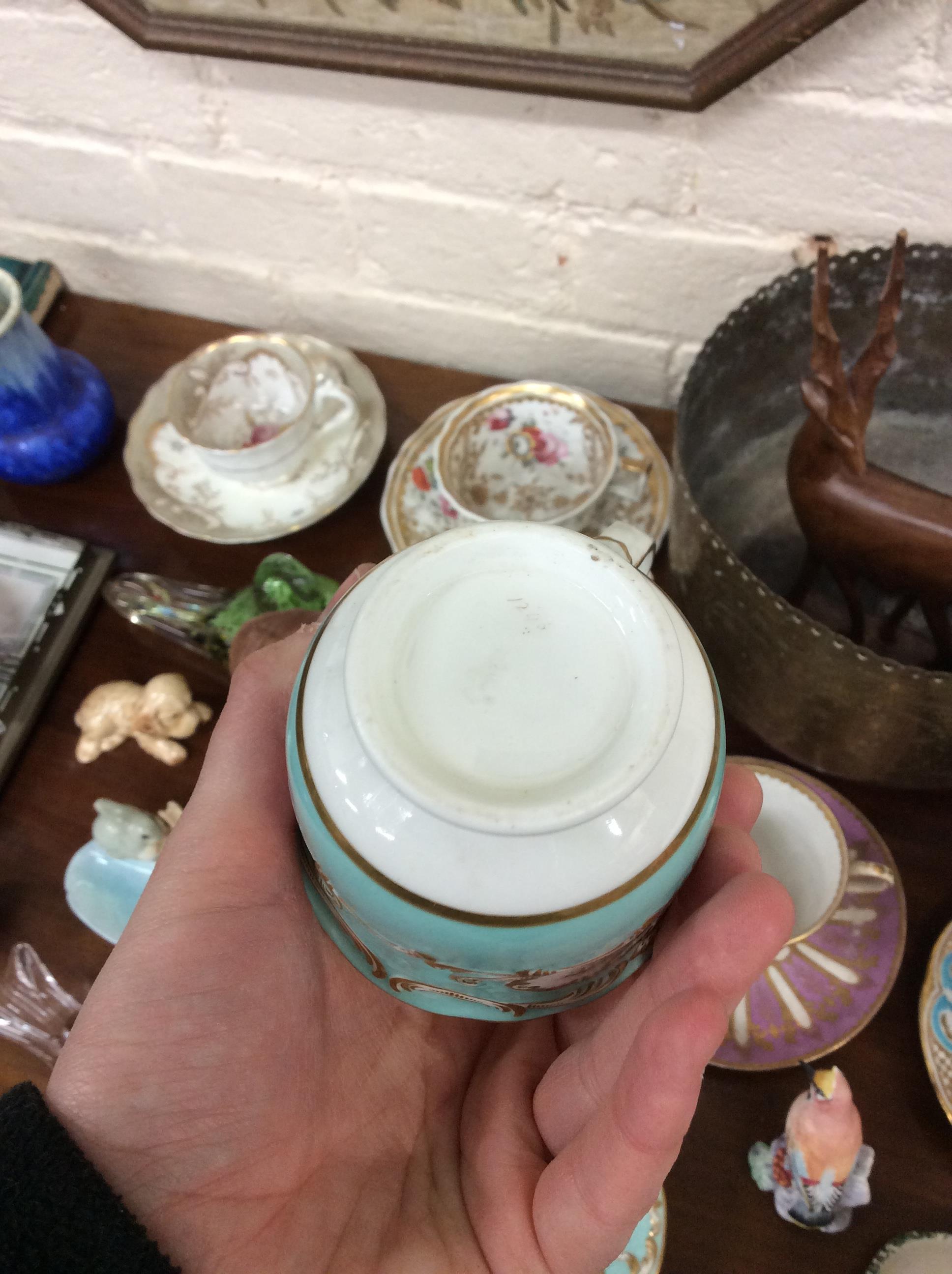 A QUANTITY OF CHINA to include a Ruskin art pottery vase, 19th Century porcelain cups and saucers, - Image 13 of 15