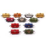 A COLLECTION OF 11 HORNBY 'O' GAUGE PETROL TANK WAGONS to include names such as Royal Daylight,