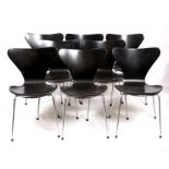 ARNE JACOBSEN (1902-1971) for Fritz Hansen, a set of eight 3100 ant chairs, originally designed