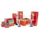 TWO BOXED HORNBY 'O' GAUGE SIGNAL JUNCTIONS a boxed number 1 signal cabin, a number 2 signal, a