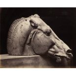 A GROUP OF THREE BLACK AND WHITE PHOTOGRAPHS each depicting an element from the Elgin Marbles, the