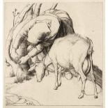 ROBERT SARGENT AUSTIN (1895 - 1973) 'Tethering a goat', etching, signed in pencil and numbered 42/75