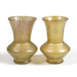 A PAIR OF ART NOUVEAU LOETZ 'CANDIA MINOSA' GLASS VASES 19cm high (2)