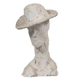 OLWEN TARRENT Head and shoulder plaster bust 56cm in height