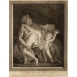 A DECORATIVE 18TH CENTURY ENGRAVING 'La Correction Conjugale', after the painting by Gerardon,