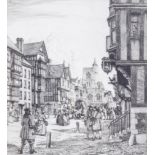 SEDGWICK (20TH CENTURY SCHOOL) Seven views of old London, etching, each signed in pencil in the