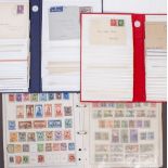 THREE ALBUMS OF STAMPS to include 19th and early 20th century Egyptian, Commonwealth and other first