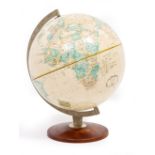 A REPLOGLE GLOBES DANISH MADE LEROY M TOLMAN CARTOGRAPHER GLOBE 39cm high