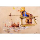 W. KAY (20TH CENTURY SCHOOL) 'A pair of bears', watercolour on paper, signed W. Kay 1942 lower