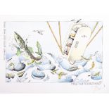 SIMON DREW (1952) A collection of ten prints to include 'Fridge of Troubled Water', 'Egrets (I've