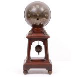 AN EARLY 20TH CENTURY GERMAN MADE JUNGHANS NOVELTY GLOBE MANTLE CLOCK the brass globe dial with