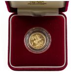 A BOXED 2000 HALF SOVEREIGN number 0898/7500, in box with Certificate of Authenticity