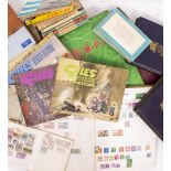 A COLLECTION OF STAMPS AND FIRST DAY COVERS in stock books and various albums together with five