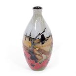 A MOORCROFT POTTERY 'LEST WE FORGET' VASE initialled KW, dated 2012, 24cm high with its original