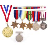 A SET OF MEDALS AWARDED TO D. MX 844298 H. E. BLOMLEY EL ECTN. R. N to include 1939-1945 Defence