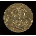 AN EDWARD VII SOVEREIGN dated 1908