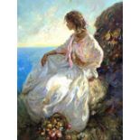 JOSÉ ROYO (b.1945) Resting on the cliff top, serigraph, signed in pen and numbered 38/160, 116cm x