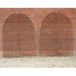 A PAIR OF ARCHING WIRE GRILLS 170cm wide x 230cm high