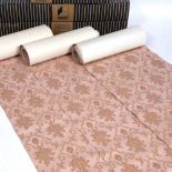 EIGHT BOXED ROLLS OF ESSEF PALE PINK FLOCK WALL PAPER