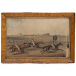 LIVERPOOL GRAND NATIONAL STEEPLE CHASE 1839 Plate 4, The Finish at the Winning Post, True Blue,