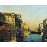 R.STANNAGE (LATE 20TH CENTURY SCHOOL) A view of the Grand Canal, Venice, acrylic on canvas, signed