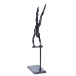 JILL TWEED (LATE 20TH / EARLY 21ST CENTURY ENGLISH SCHOOL) 'Small Gymnast I', bronze, signed to