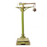 A LATE 19TH / EARLY 20TH CENTURY PAINTED CAST IRON SCALES 51cm wide x 92cm high