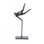 JILL TWEED (LATE 20TH / EARLY 21ST CENTURY ENGLISH SCHOOL) 'Small Gymnast II', bronze, signed to the