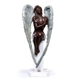 JOHNATHAN WYLDER (1957) 'Angel Awakening', bronze, one of an edition of six, dated 1999, on a marble