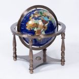 A LATE 20TH CENTURY LIBRARY TERRESTRIAL GLOBE mounted on a coppered cast and turned metal base,