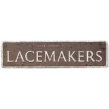 A SOUTH OXFORDSHIRE ROAD SIGN 'Lacemakers', 91cm wide x 23cm in height