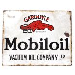 A MOBILOIL ENAMEL SIGN 51cm x 41cm